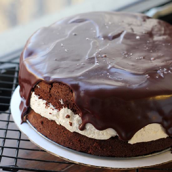 Salted Caramel “ding dong” cake