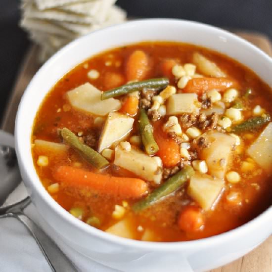Hamburger Veggie Soup
