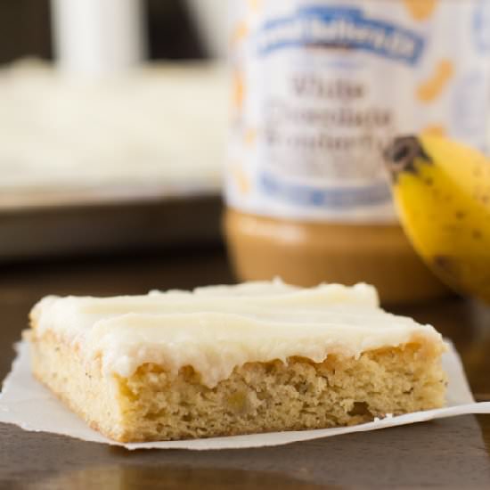White Chocolate PB Banana Cake