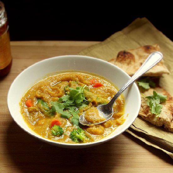 Indian Split Pea Soup with Veggies