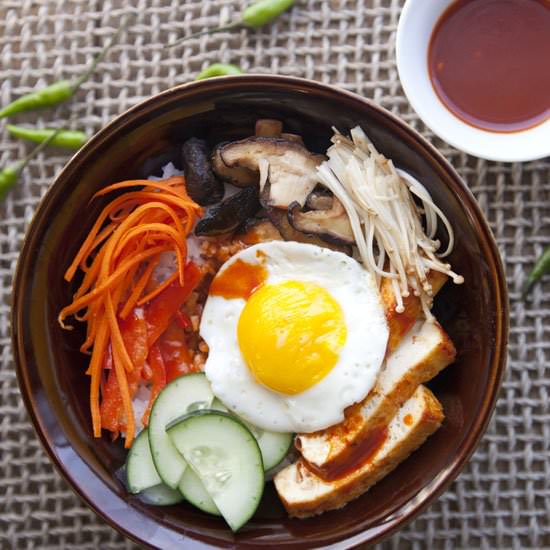 Baked Tofu Bibimbap