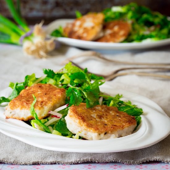 Thai Fish Cakes with Herbal Salad