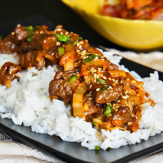 Slow Cooked Beef with Kimchi