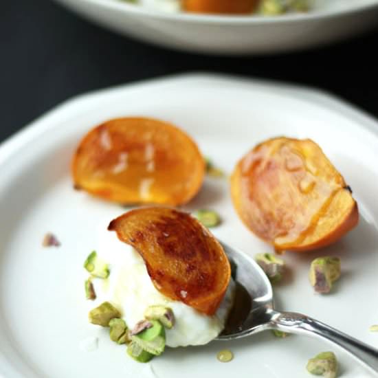 Roasted Persimmons with Yogurt