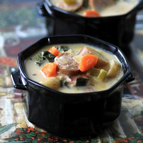 Sausage and Curly Kale Chowder