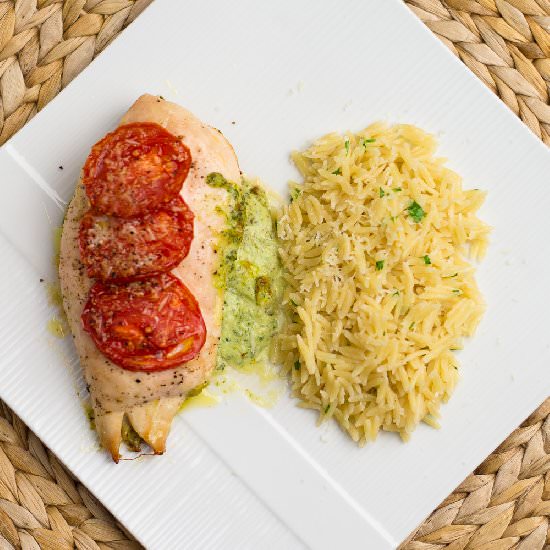 Pesto & Cheese Stuffed Chicken