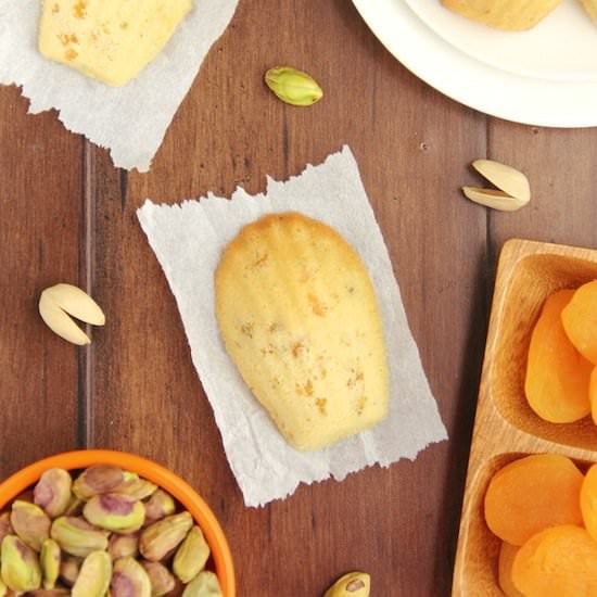 Apricot Pistachio Madeleines