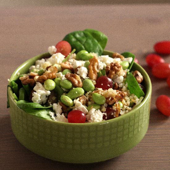 Honey Edamame Walnut Salad