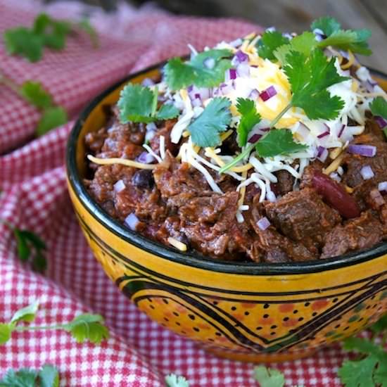 Choc. Chipotle Colorado-Style Chili
