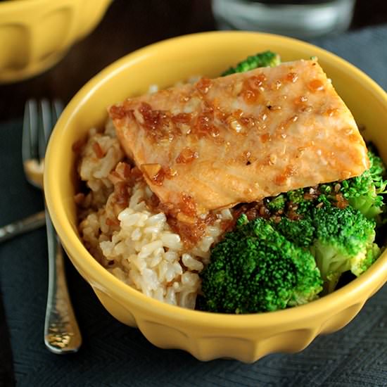 Teriyaki Salmon Rice Bowls