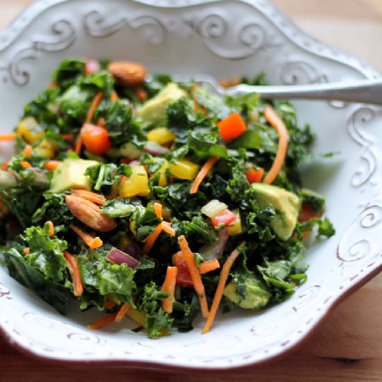 Rainbow Kale Detox Salad