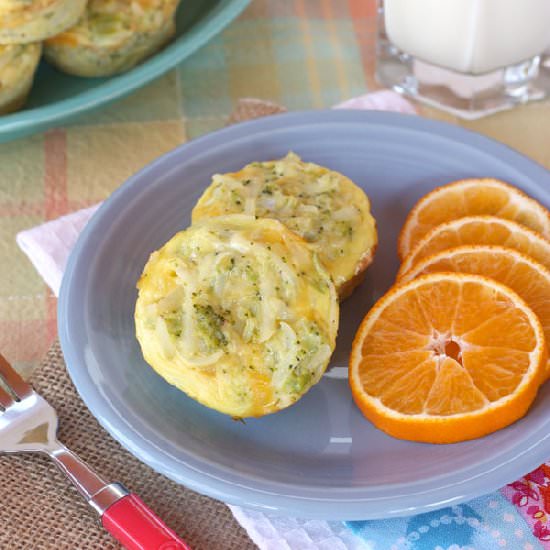 Broccoli Potato Cheese Egg Cups