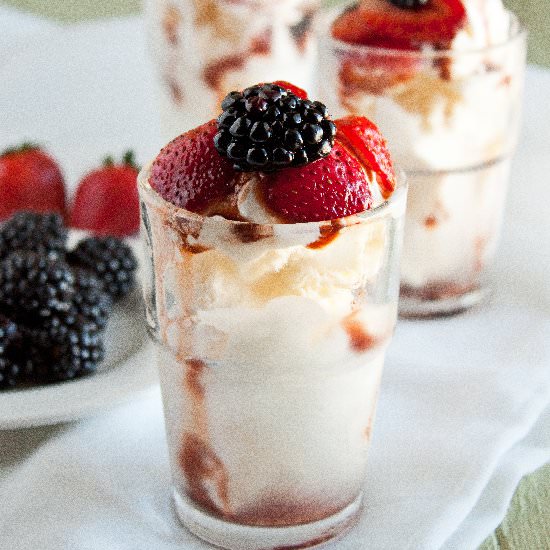 Balsamic Berries and Cream