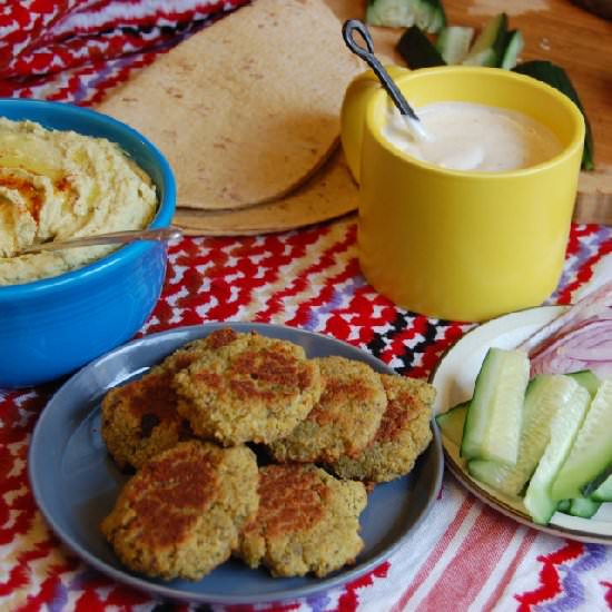 Baked Falafel with Yogurt Tahini