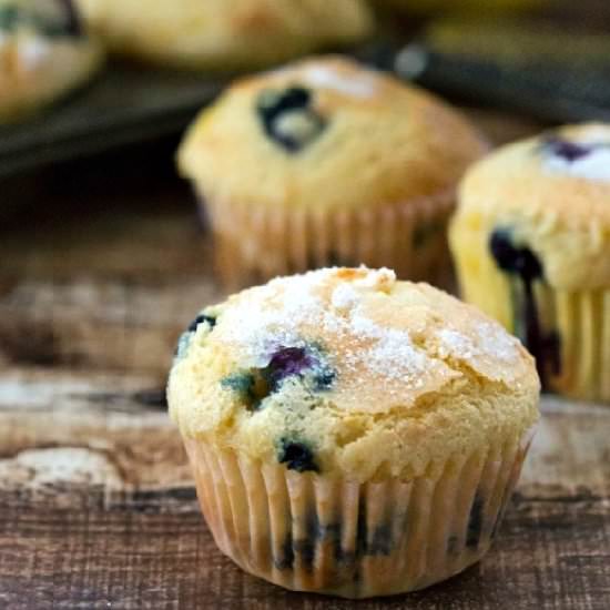 Blueberry Lemon-Sugar Muffins