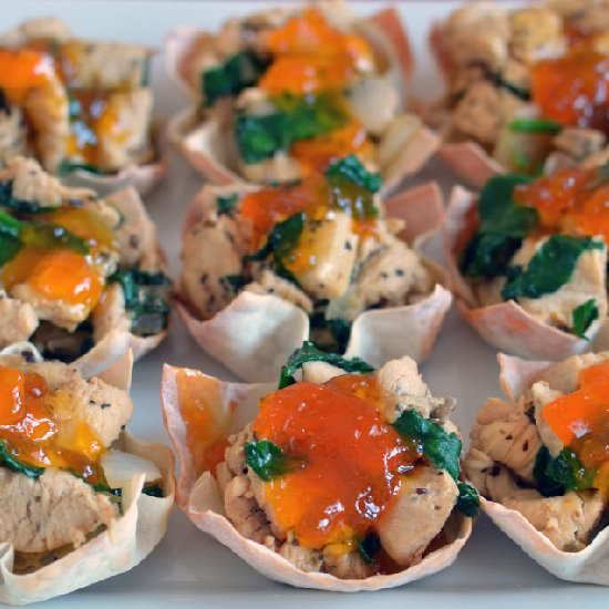 Asian Spiced Chicken Cups