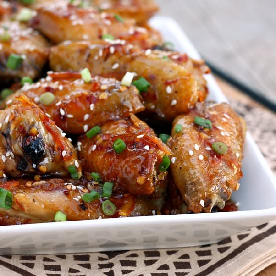 Spicy Baked Orange Chicken Wings