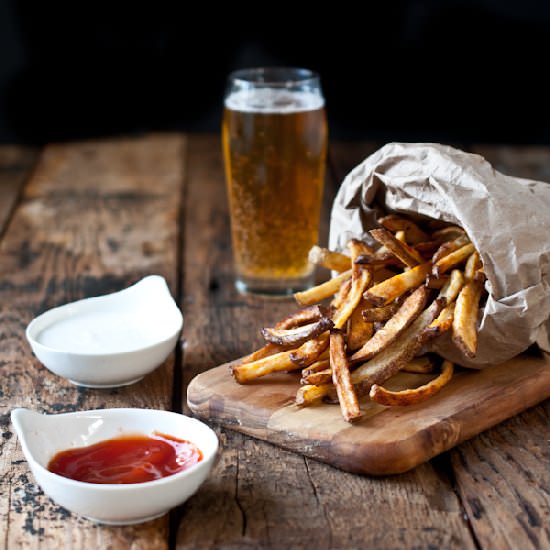 Beer Soaked Oven Fries