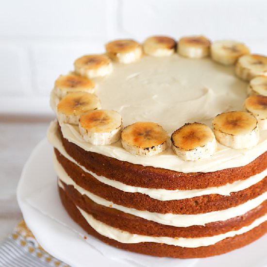 Banana Cake with Cream Cheese Icing