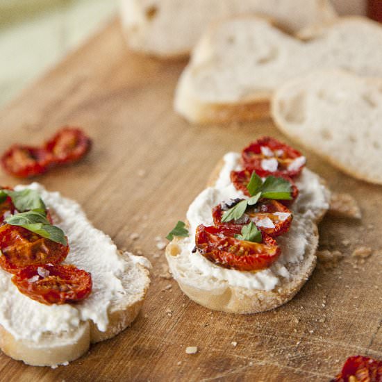 Ricotta & Roasted Tomato Bruschetta
