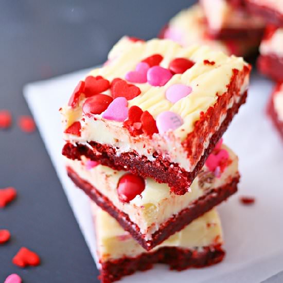 Valentine Red Velvet Brownies