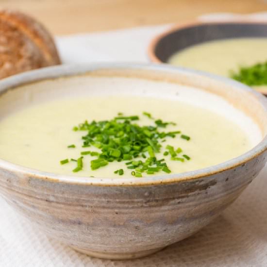 Leek & Potato Soup with Quick Bread