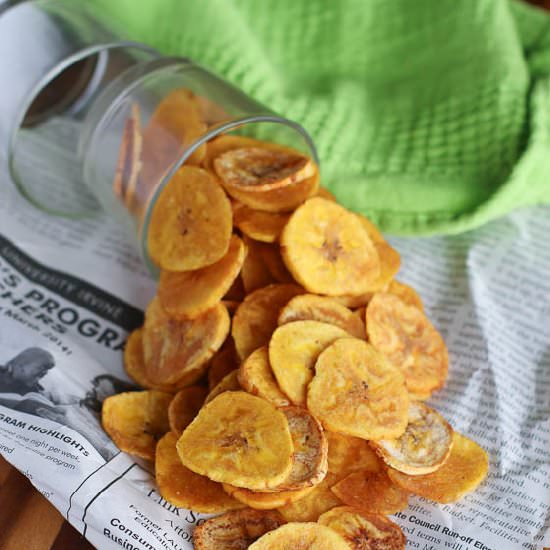 Baked Plantain Chips