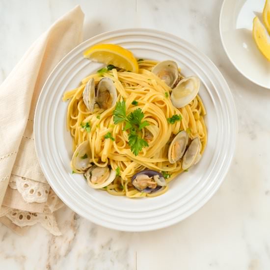 Clams with Linguine