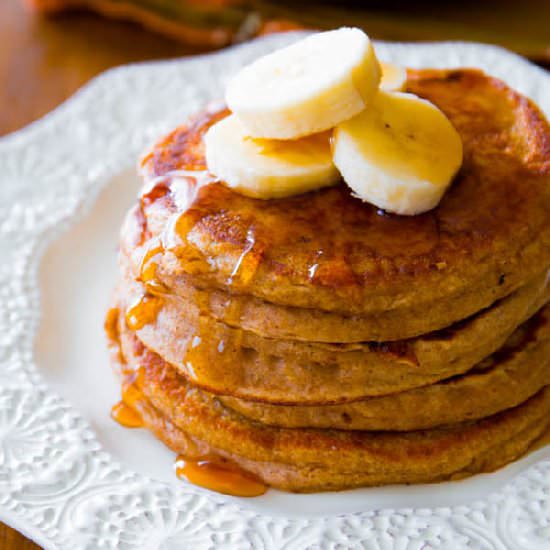 Whole Wheat Banana Pancakes