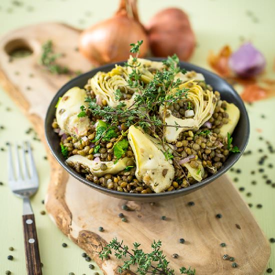 Artichoke & Lentil Salad