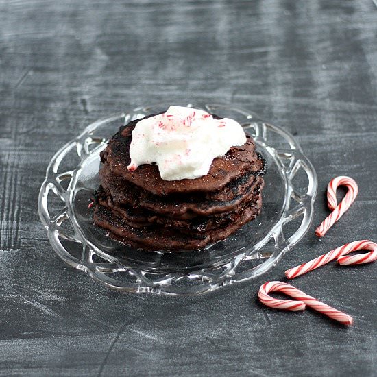 GF Chocolate Peppermint Pancakes