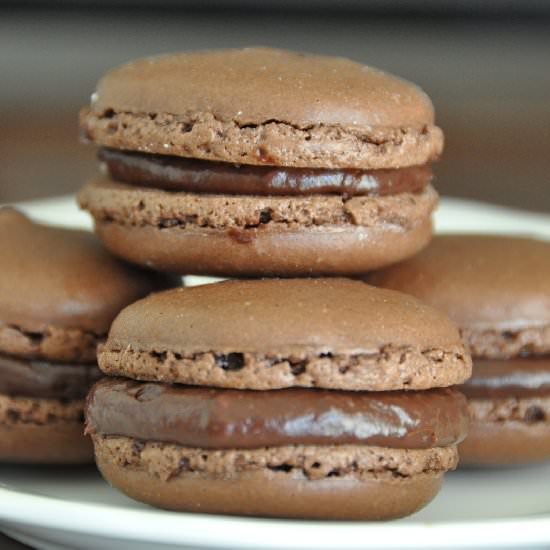 Raspberry-Chocolate Macarons