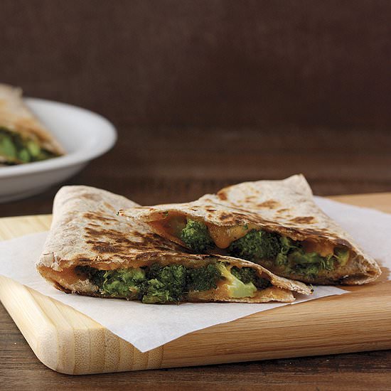 Broccoli and Cheese Quesadillas