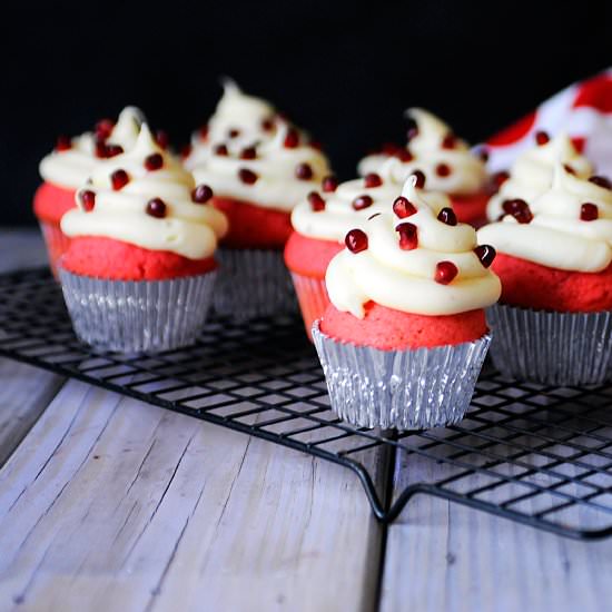 Pomegranate Cupcakes