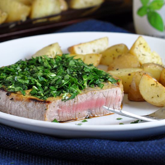 Herb-Crusted Steaks