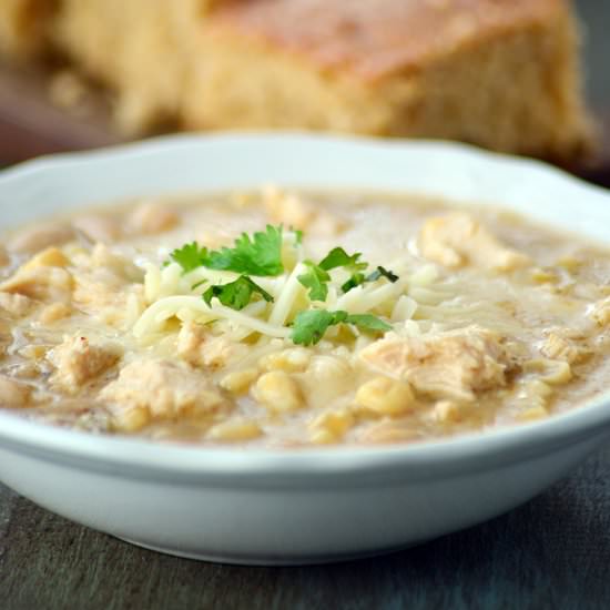 Slow Cooker White Chicken Chili