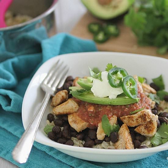 Healthy Chicken Burrito Bowls