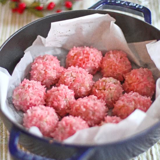 Steamed Rice Meat Balls