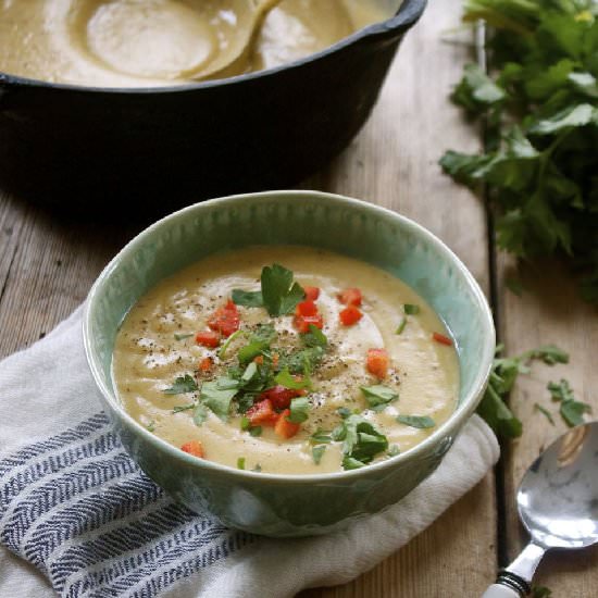 Roasted Parsnip & Potato Soup