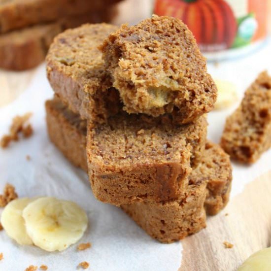 Vegan Apple, Banana & Pumpkin Bread
