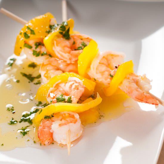 Prawn and Bell Pepper Kebabs