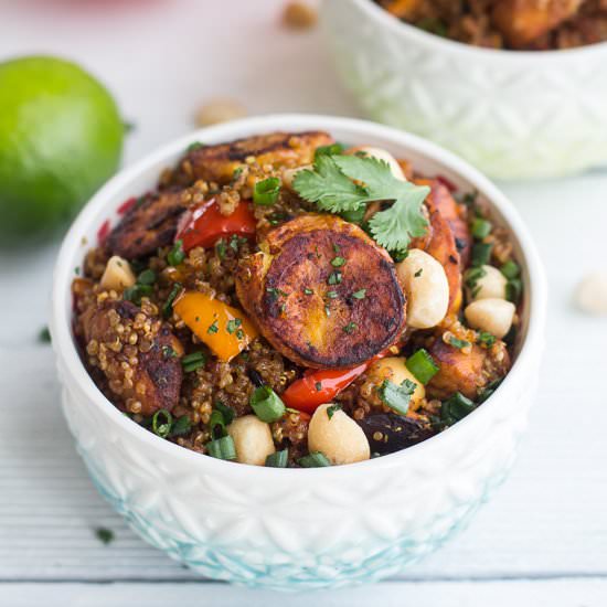 Fried quinoa