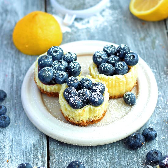 Lemon Blueberry Cheesecakes