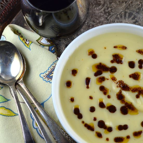 Saffron Infused Cauliflower Soup