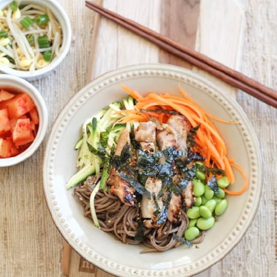 Soba Noodles with Marinated Chicken