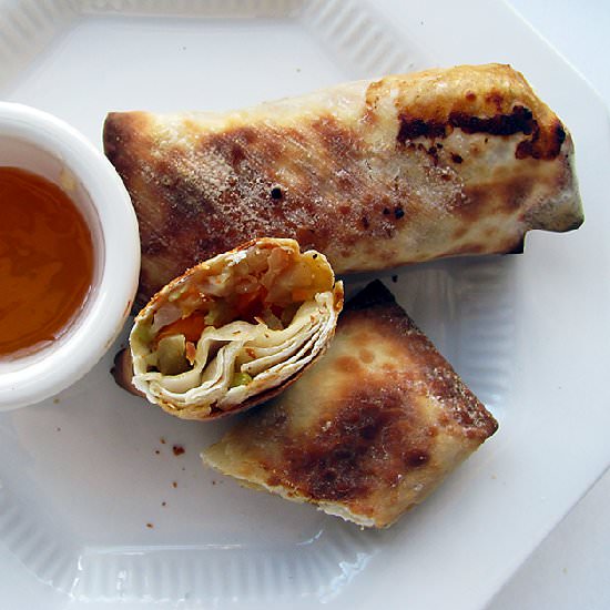 Baked Eggrolls with Kohlrabi
