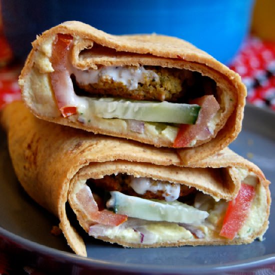 Cilantro Hummus Veggie Wraps