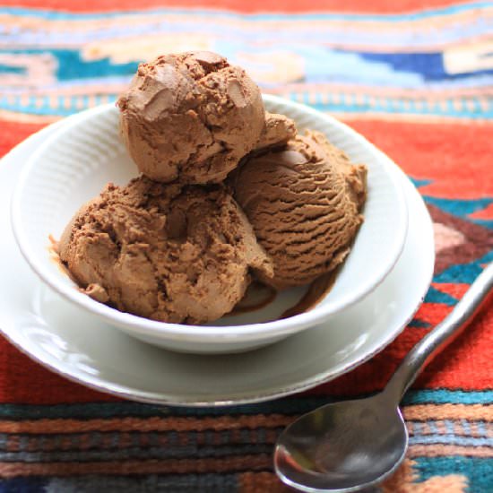 Rich Homemade Chocolate Ice Cream