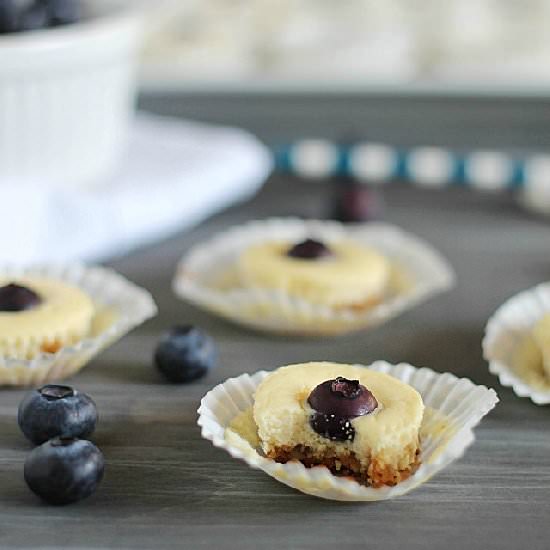 Skinny Blueberry Cheesecake Bites