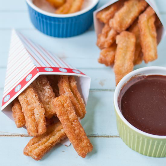 Homemade Churros and Chocolate